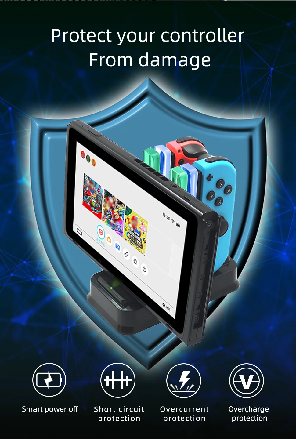 Smart protection prevents overcharging and damage