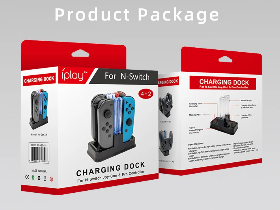 Retail packaging box for Switch charging dock