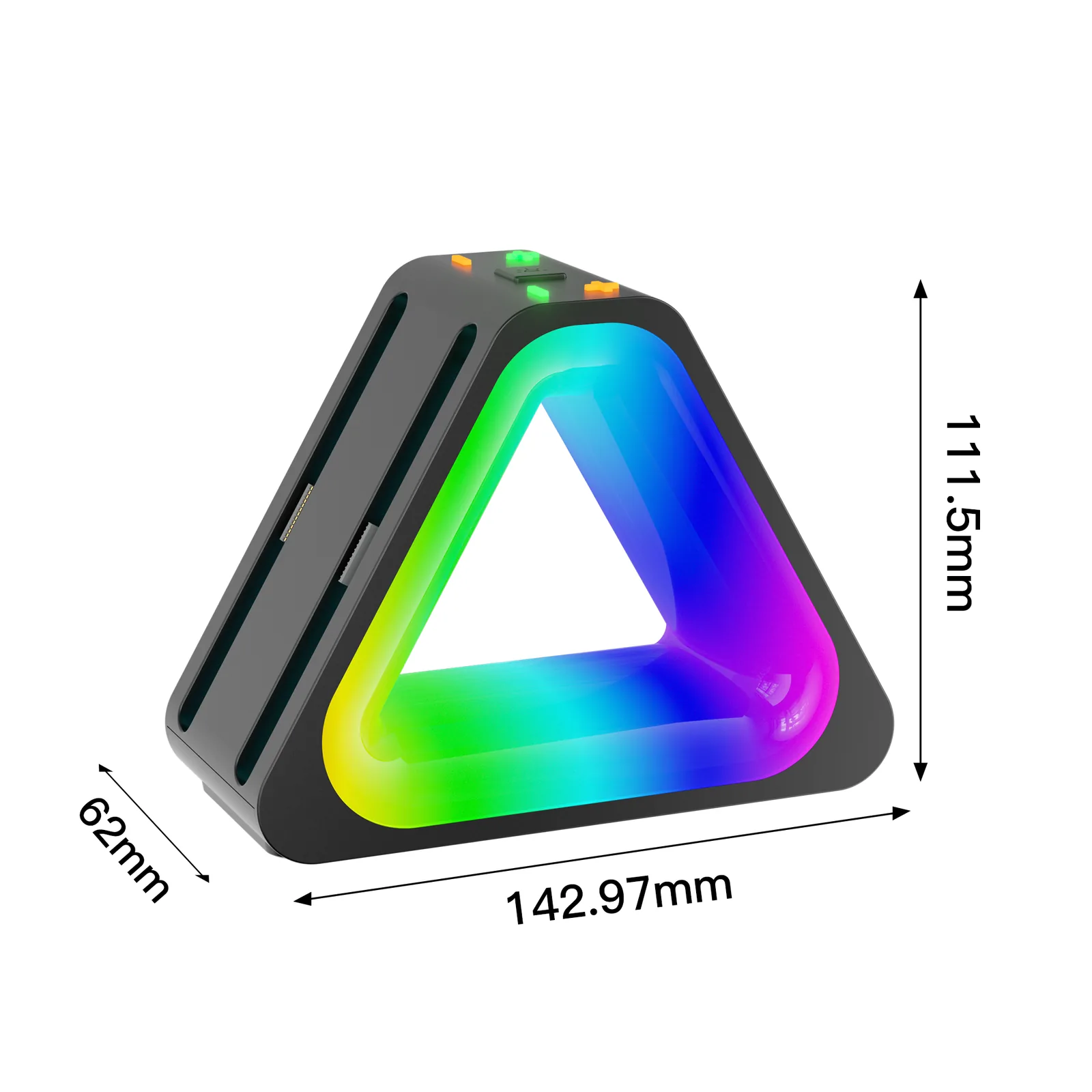 Triangle charging dock dimensions in millimeters