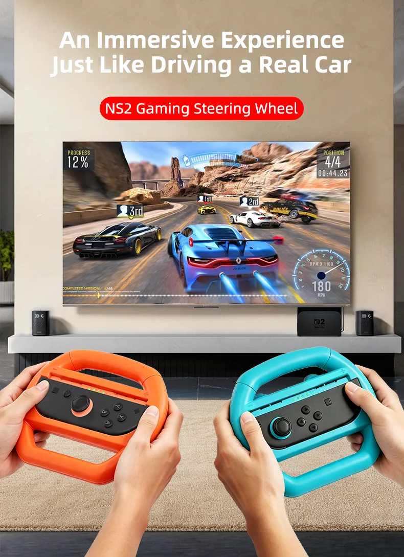 Gaming steering wheel for immersive driving