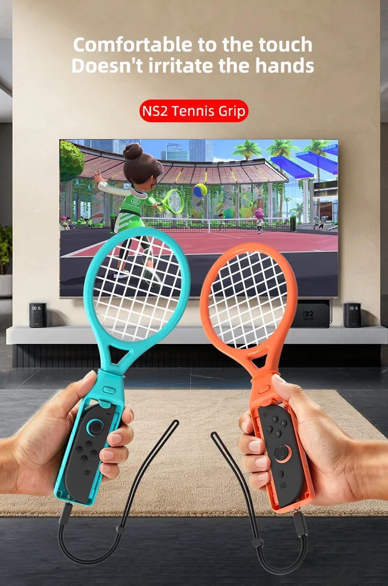 Tennis rackets with comfortable touch